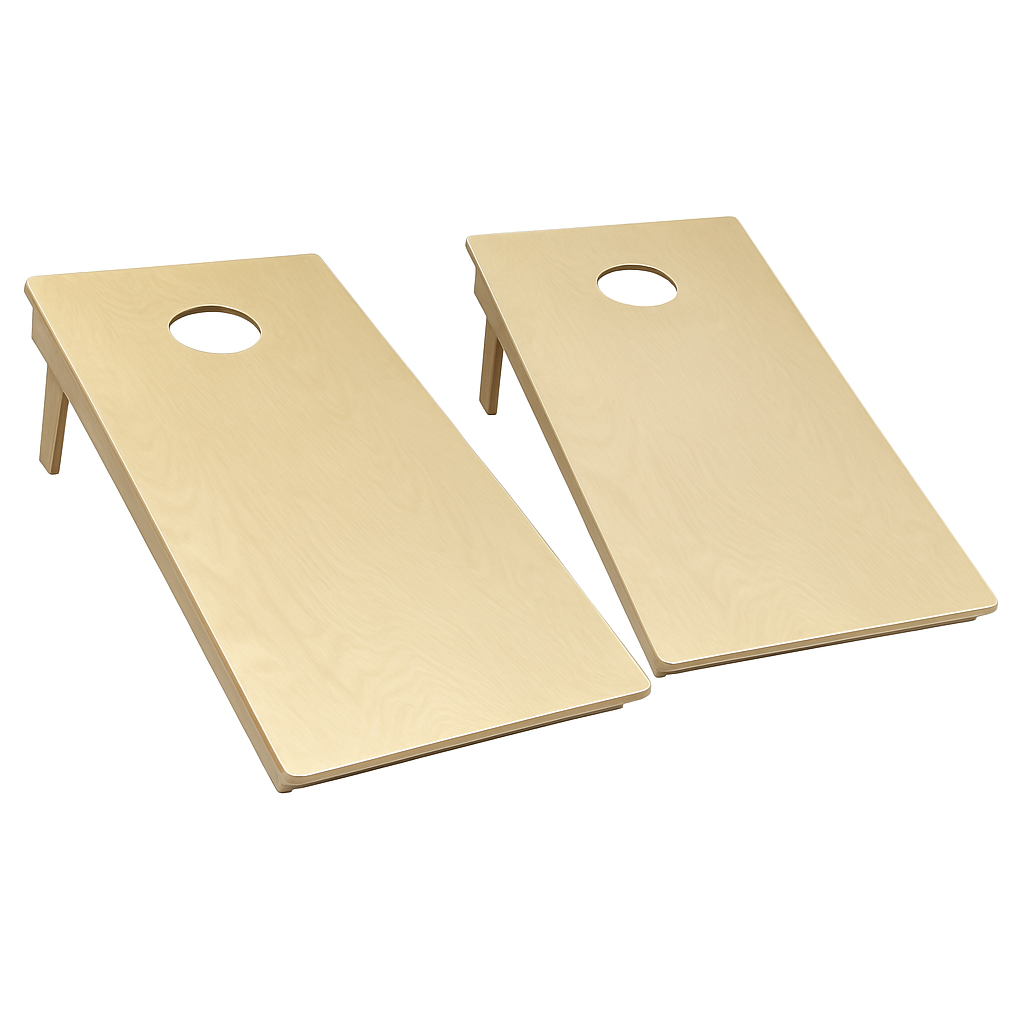 BYG Regulation Size Cornhole Boards – 4ft x 2ft Solid Wood Cornhole Game Set